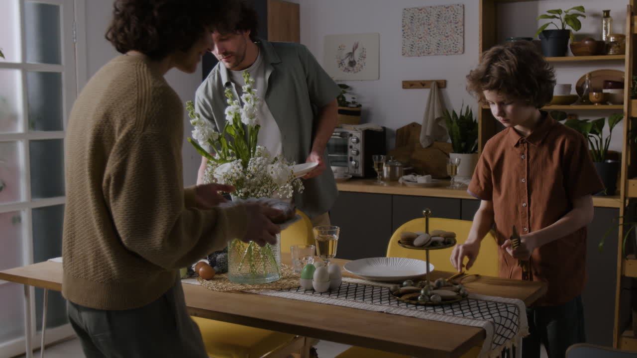 가족 부활절 저녁 식사