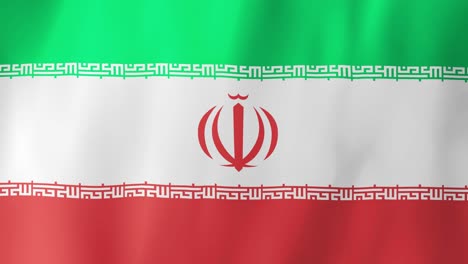 realistic iran flag waving in the wind. 4k animation.