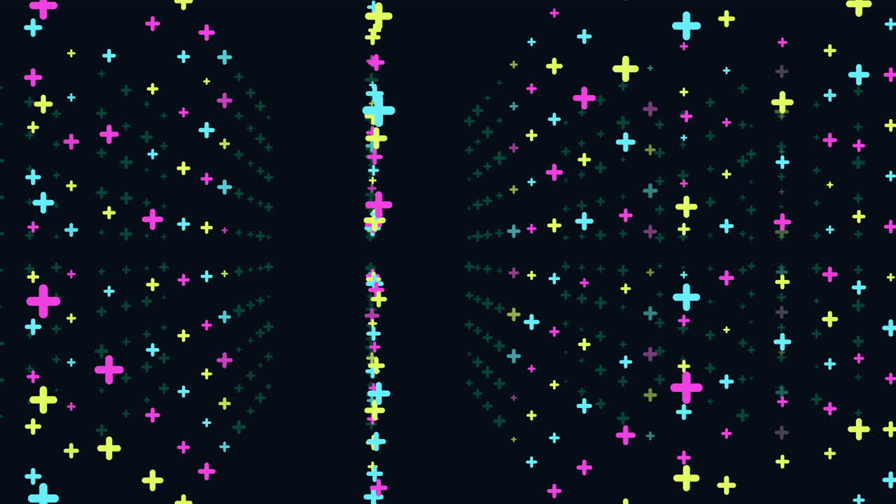 검은색 배경에 활기찬 십자가 패턴