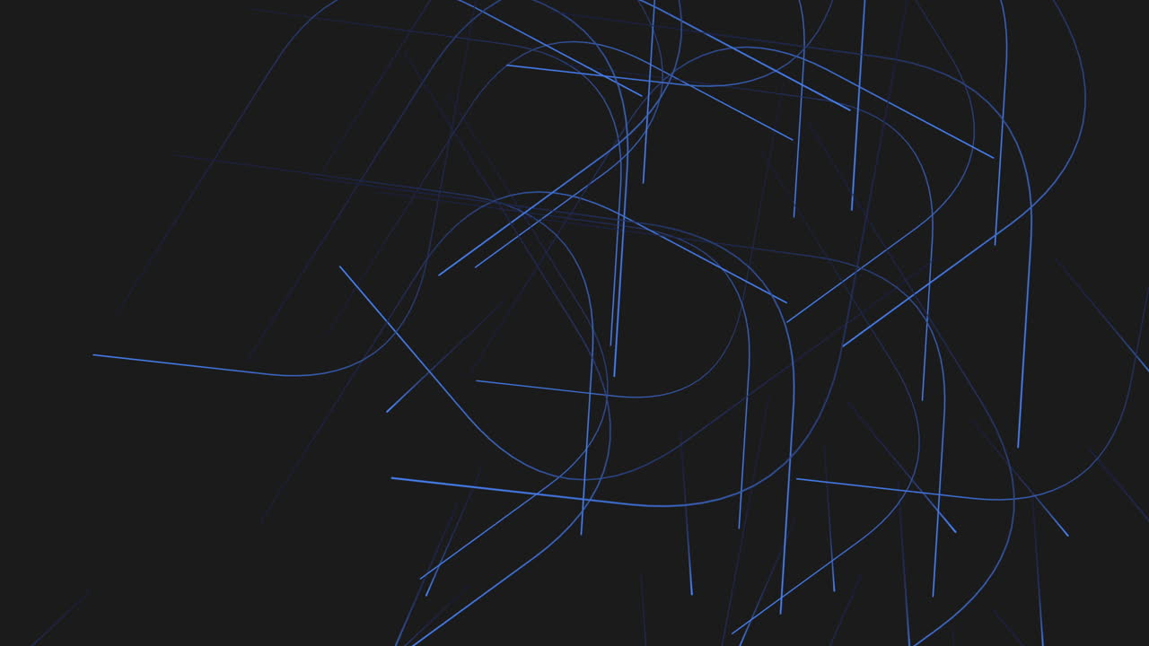 líneas flotantes misteriosas una línea azul llamativa en un fondo oscuro