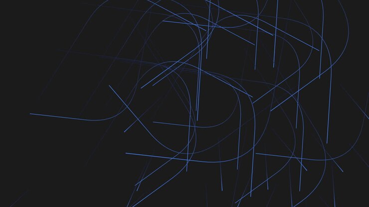 Mysterious floating lines a striking blue line on a dark background