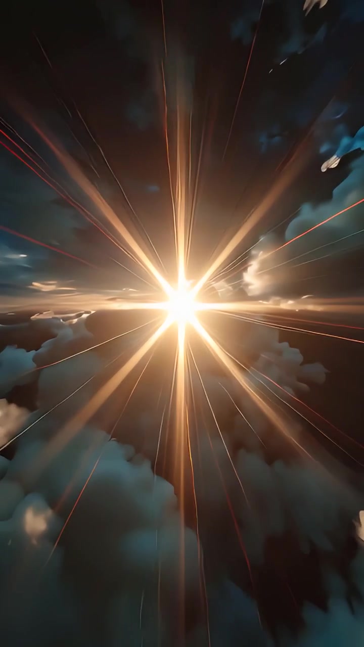 Cruz Cristiana con Luz Celestial, Fondo de Adoración 4K
