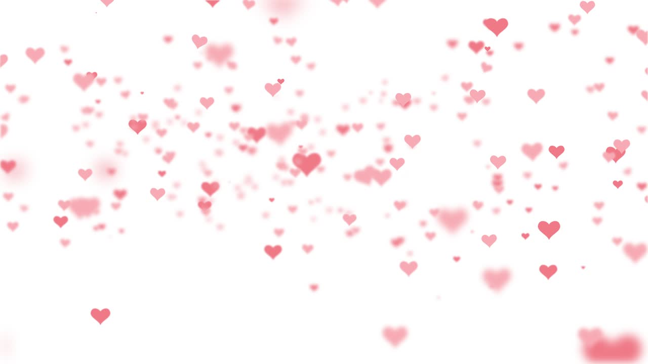 발렌타인 데이 콘셉트: 빨간색, 분홍색 심장 루프 배경 애니메이션