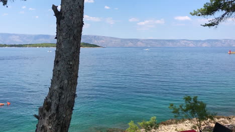 shot of the sea in jelsa on the island of hvar