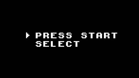 pixel press start animation concept.