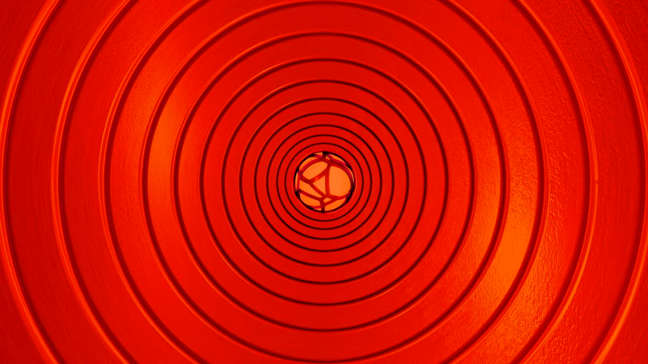 빛나는 코어를 가진 추상적인 은 원의 3d 애니메이션. loop-able 요소.