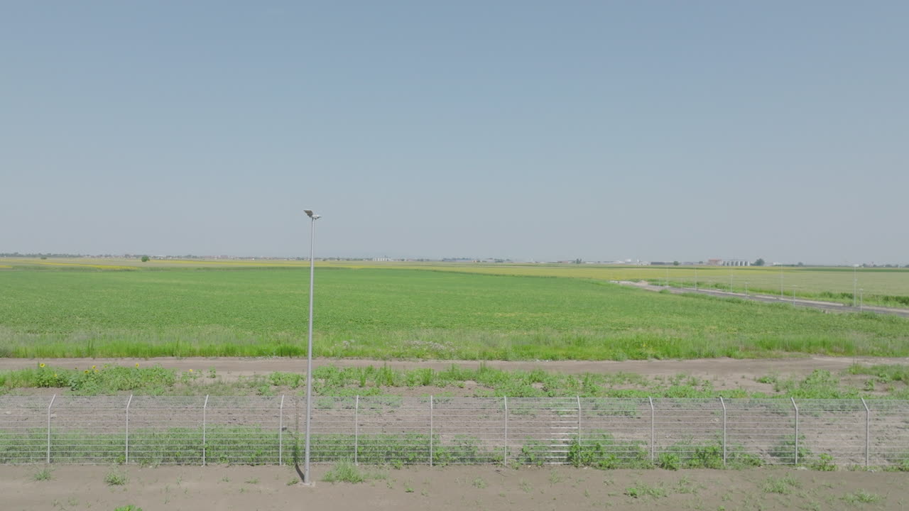 Open Farmland View from a Warehouse/Storage Facility