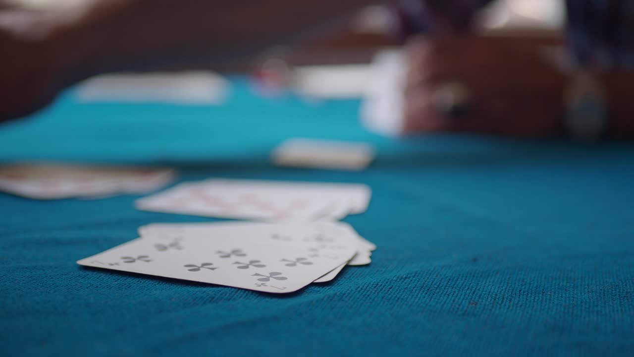 Playing cards on a table