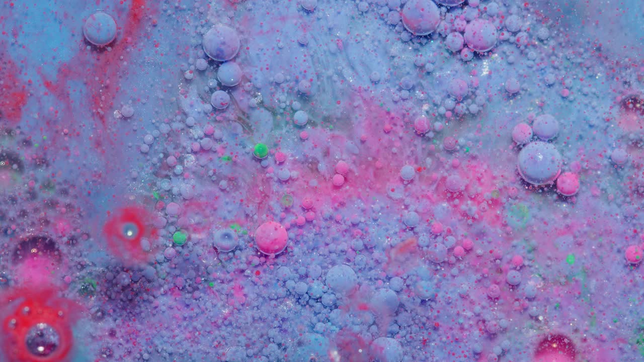 Abstract Macro Photography: Colorful Bubbles and Swirls