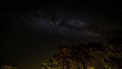 lapso de tiempo del cielo nocturno