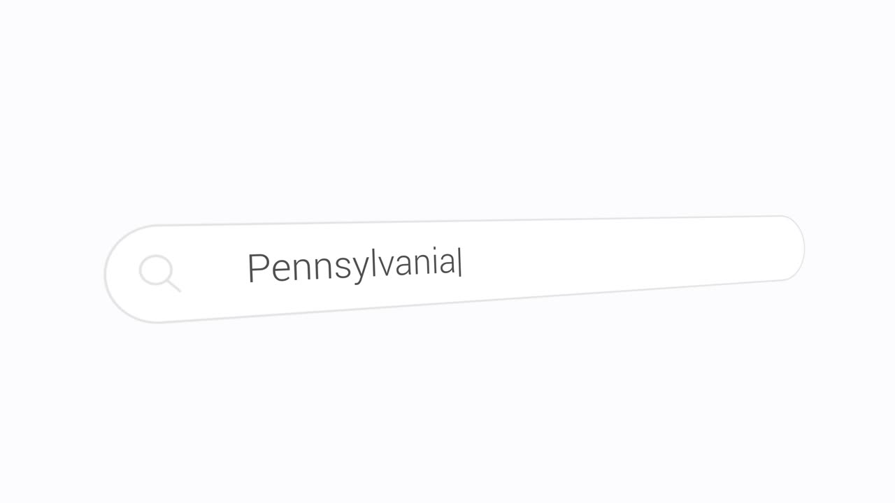 Typing Pennsylvania On The Search Engine - The Keystone State.