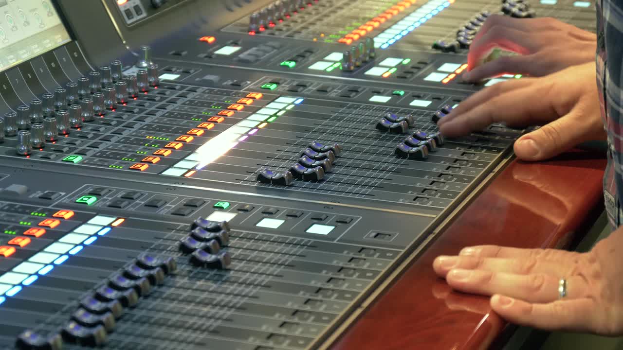 panel de control de sonido profesional