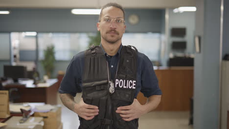 African-american-police-officer-posing-in-front-of-camera