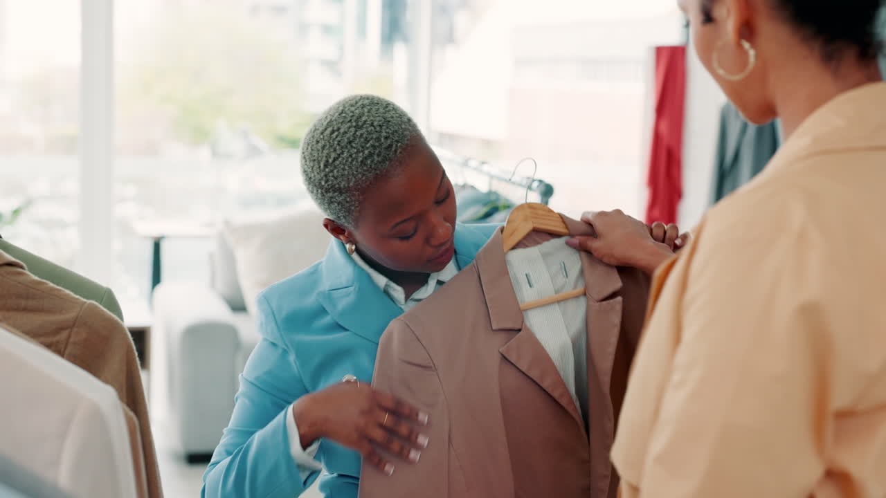 Tailor, fashion and designer talking
