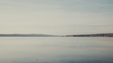 panorama of lake in the early morning