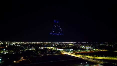 drone-show-in-the-commune-of-la-pintana,-city-of-santiago-chile