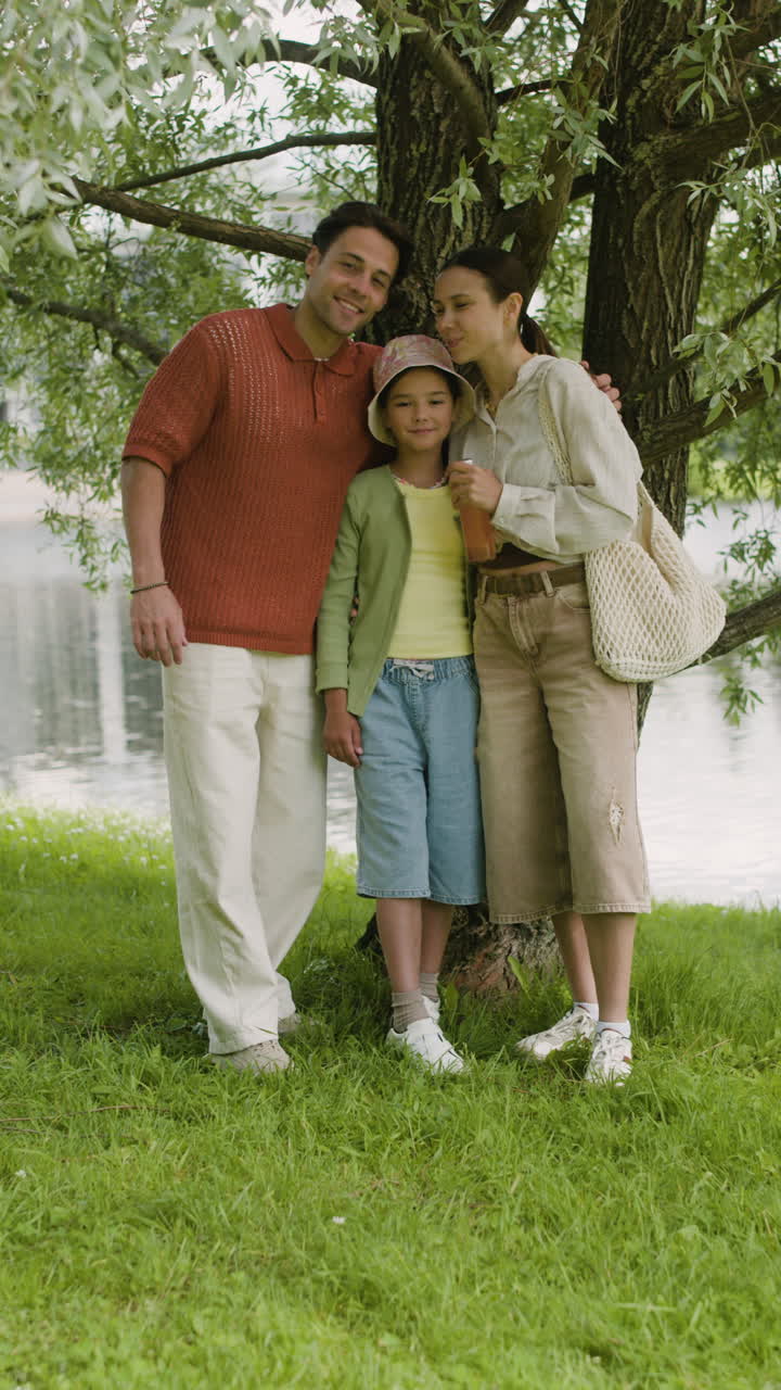 Family portrait outdoors