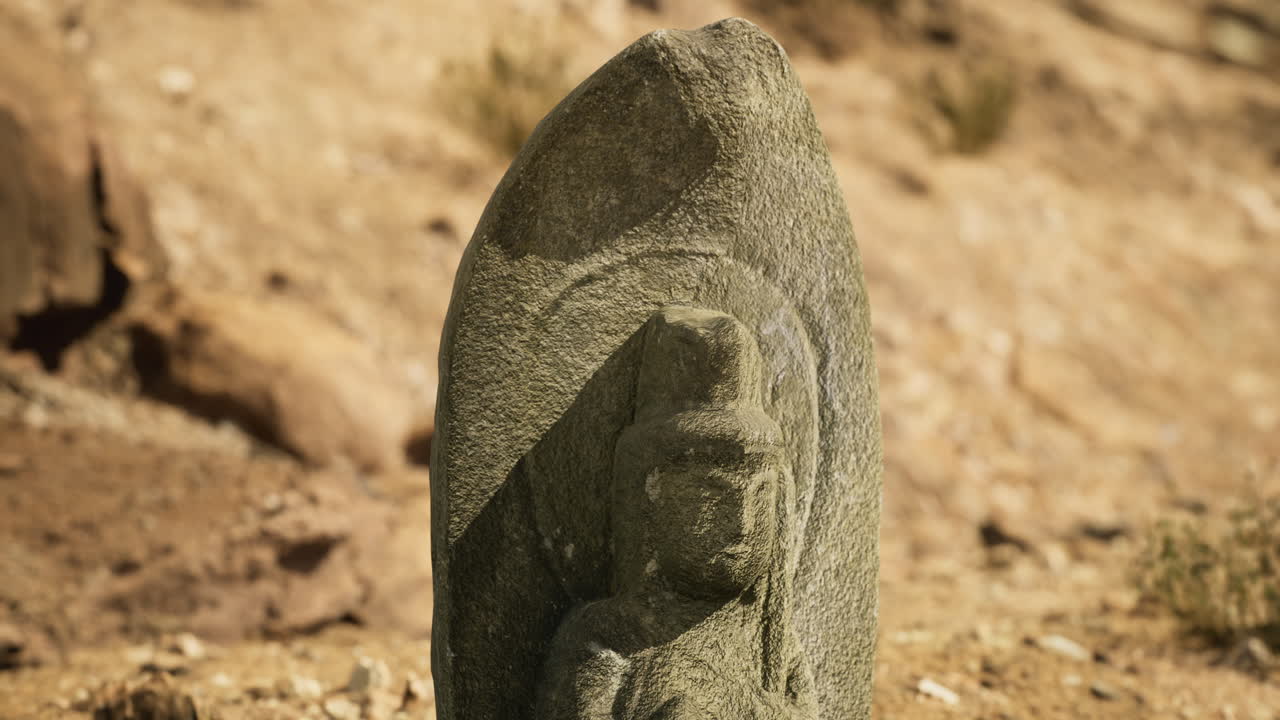 Ancient stone carving found in an archaeological site in bolivia