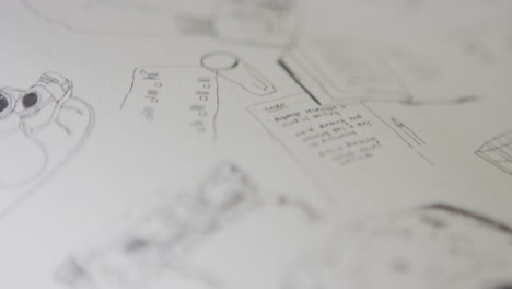 panning shot of artwork on a piece of paper