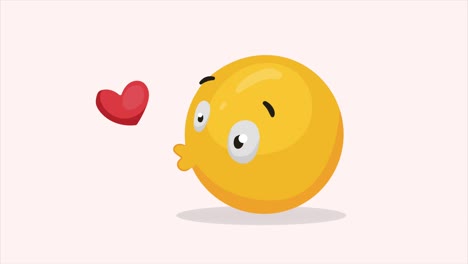 emoji kissing heart character animation