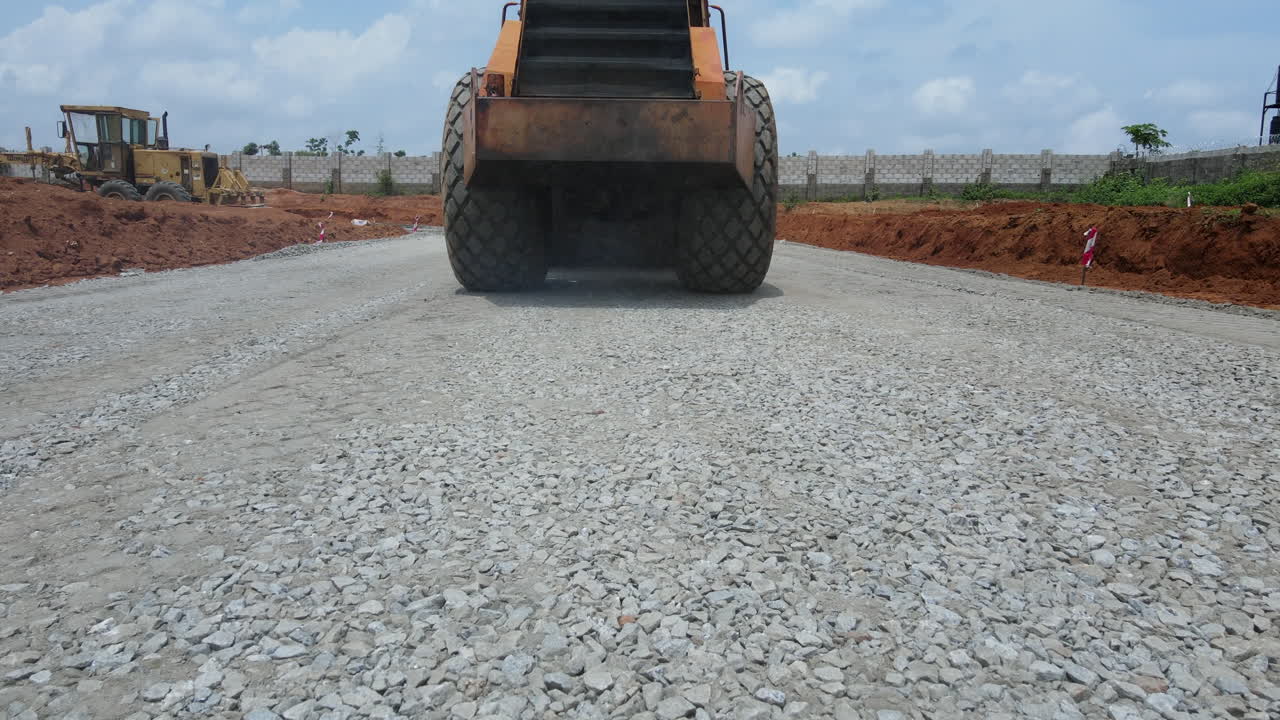 The road construction in the estate development area of Lokogoma in abuja, Nigeria