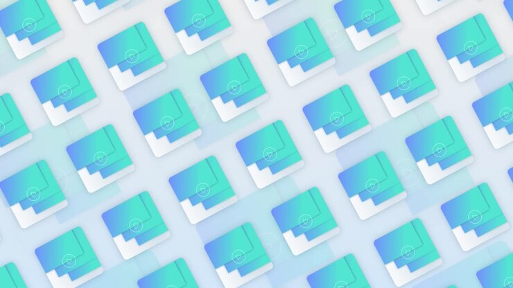 Abstract Video Player Icons Pattern