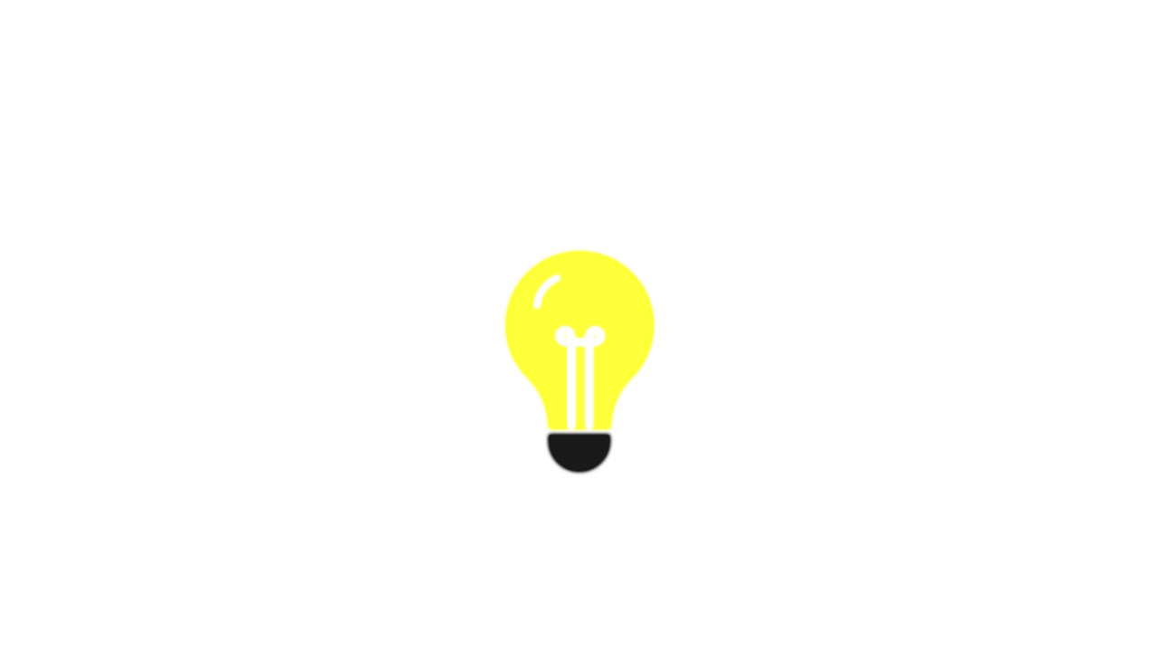 Lampadina Animata che si Accende e si Spegne
