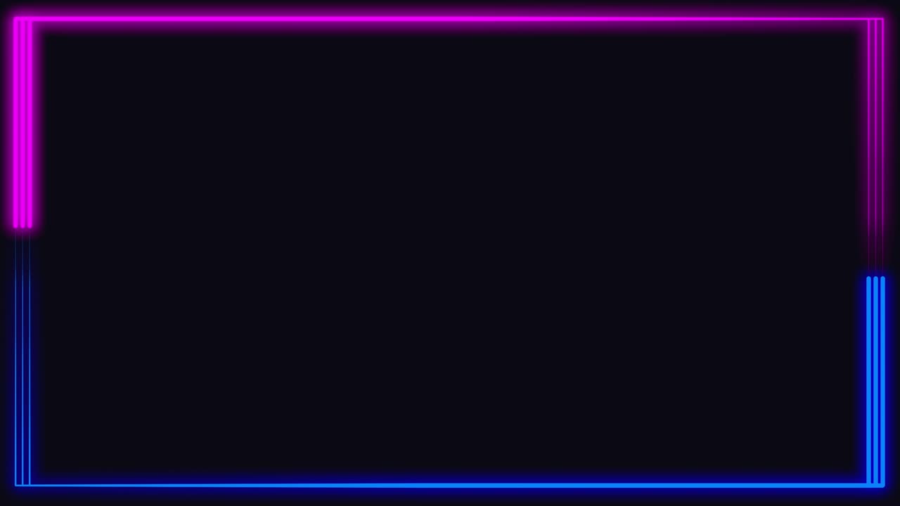 fondo sin costuras abstracto espectro de bucle de espectro azul púrpura animación luz fluorescente uv 4k línea de neón brillante modelo de caja de neón de fondo abstracto web.