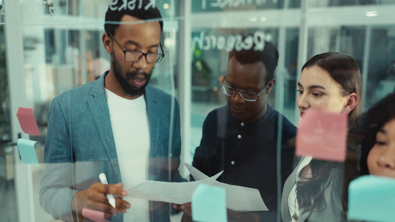 Business people, documents