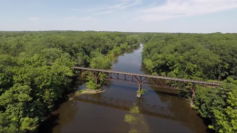 antena de puente y río 4k drone