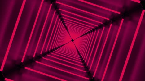 túnel de luces de neón rosas