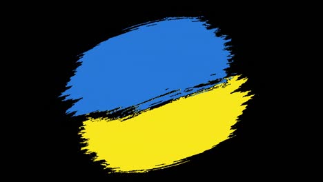 animación de la bandera de ucrania en fondo negro