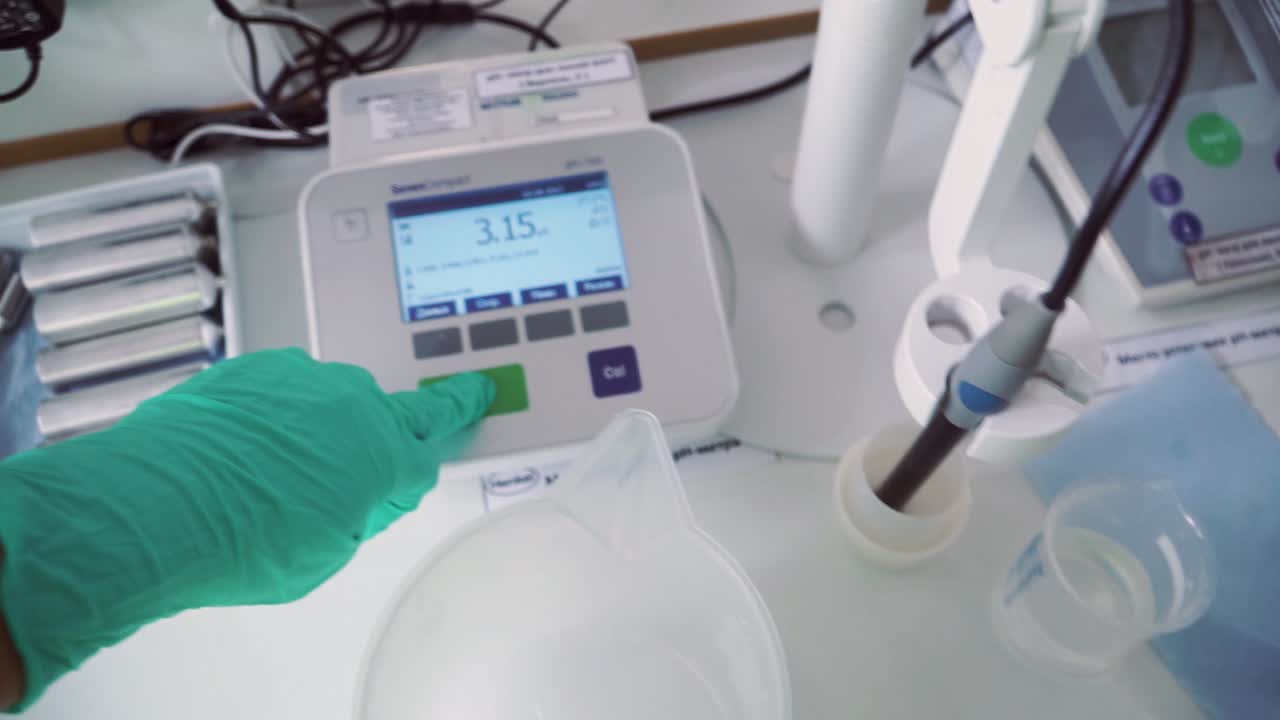 실험실 환경에서 ph 측정