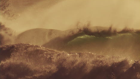 powerful ocean waves crashing