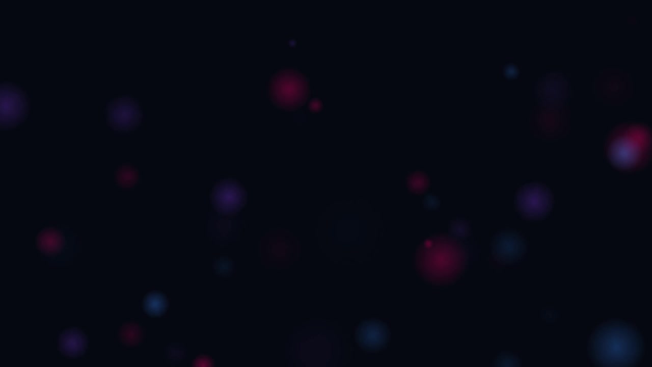 Abstract Background with Floating Red and Blue Bokeh Lights