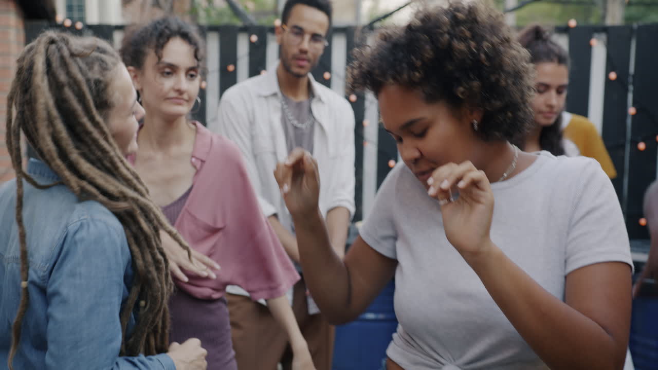 Friends Having a Backyard Party
