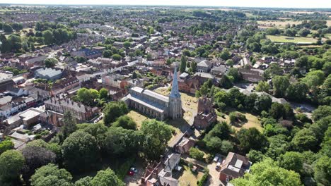 Hadleigh-Stadtzentrum-Suffolk,-Uk-Drohne-Luftaufnahme