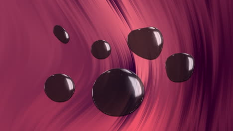animación de burbujas sobre un fondo de textura púrpura