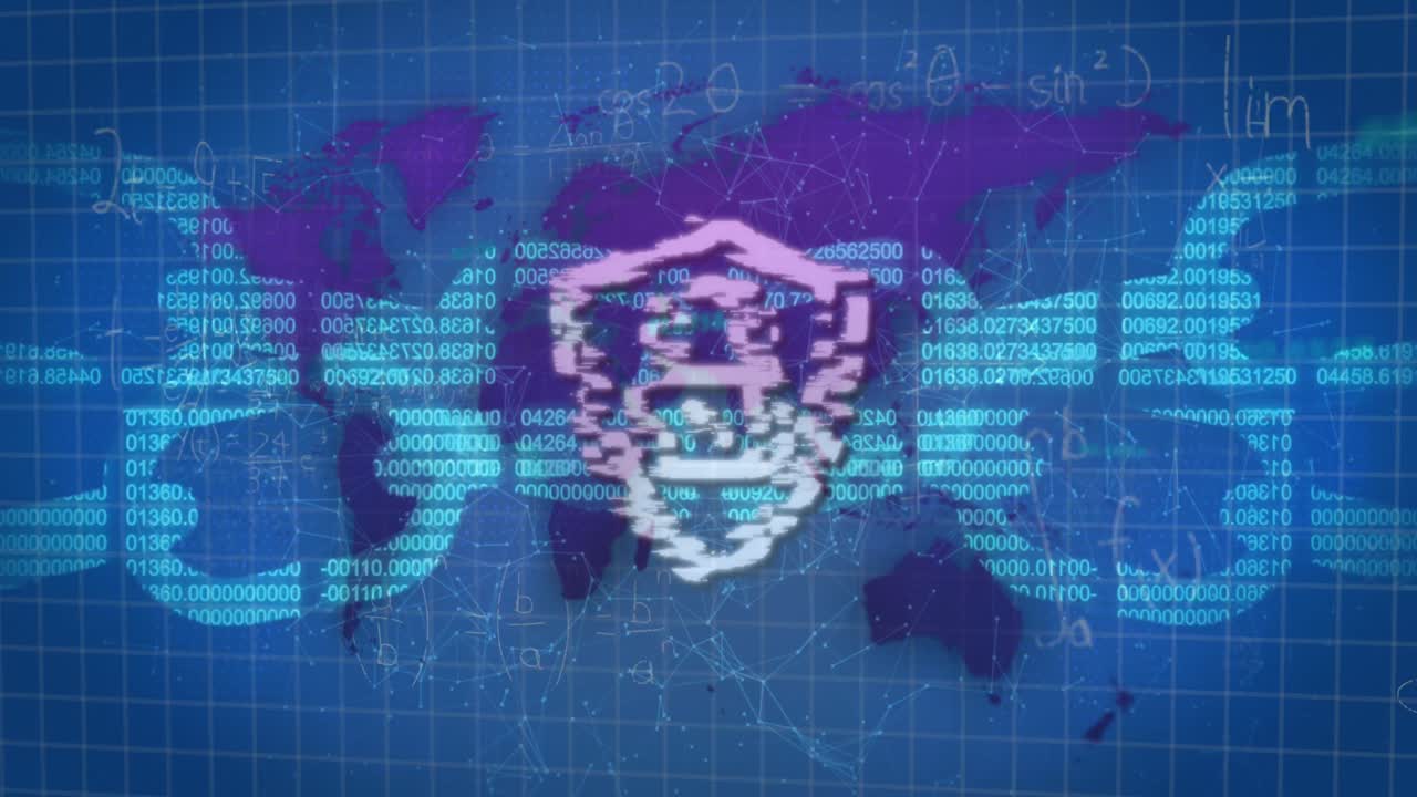 candado de seguridad, cadena digital y red de conexiones contra el mapa del mundo