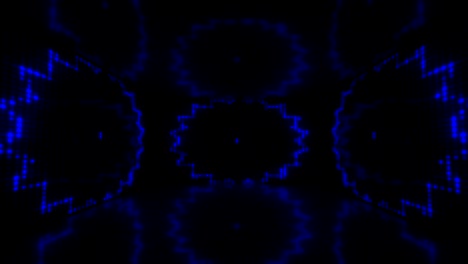 4k luces de neón azules brillantes para el escenario - video de stock en bucle