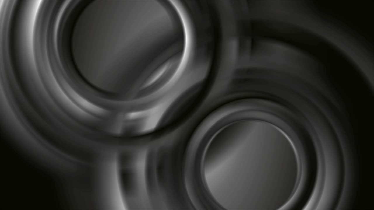 Dark grey abstract motion background with smooth circles