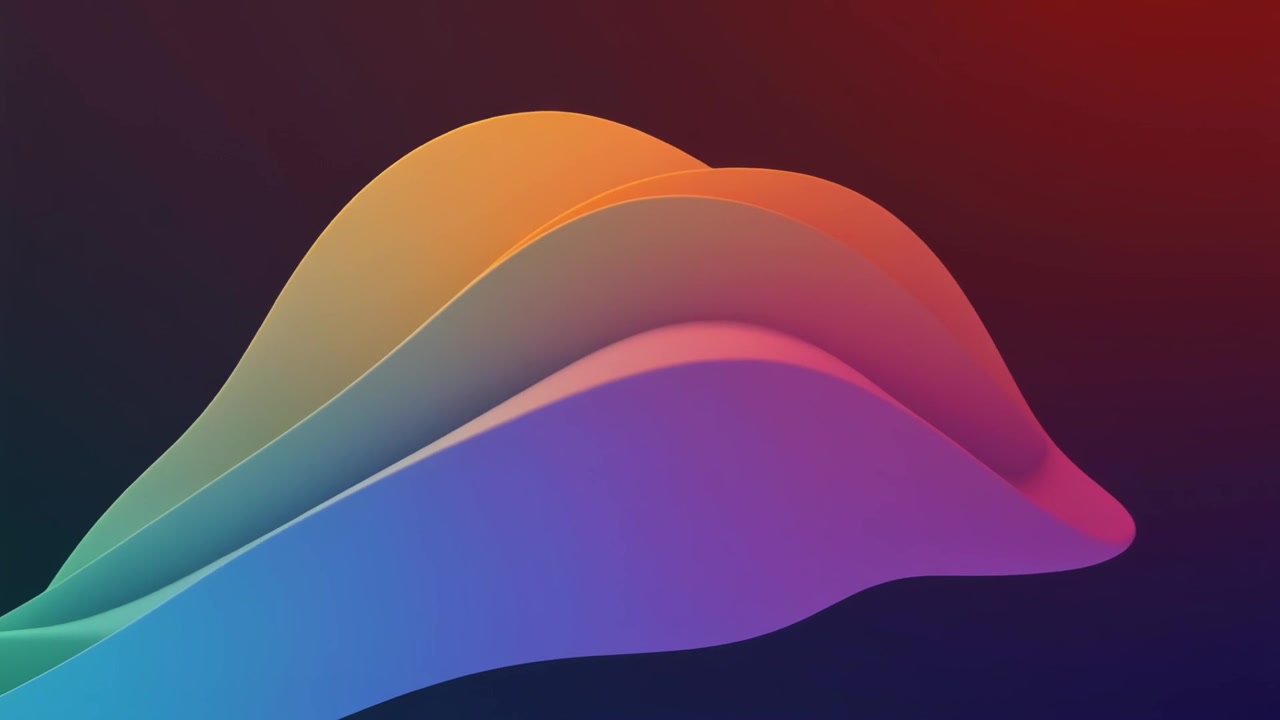 Abstract 3D Gradient Waves Moving in Smooth Motion