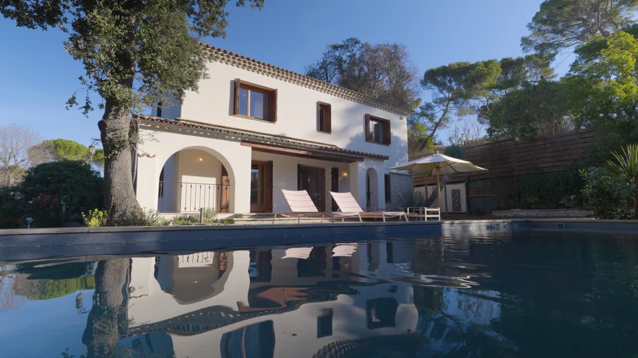 Reflective Pool at Luxe Mediterranean Villa