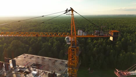 construction crane at a building site