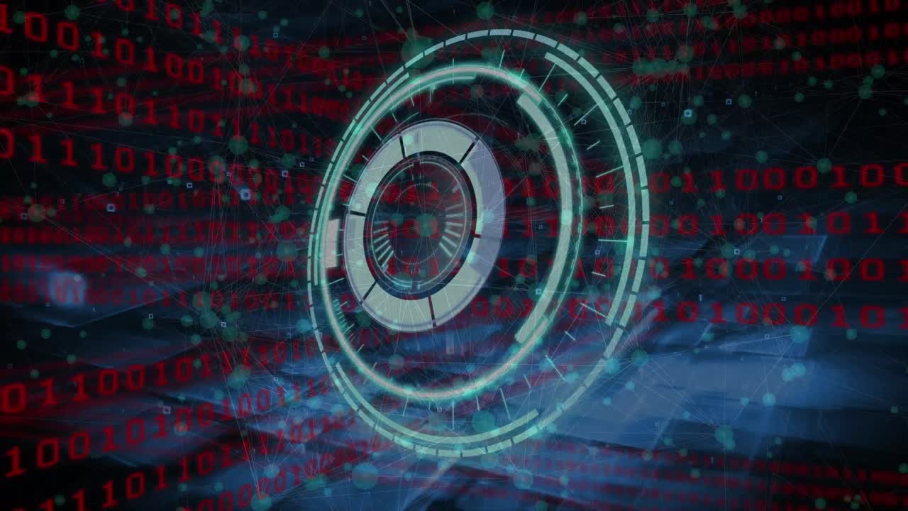 animación del escaneo del alcance sobre la codificación binaria