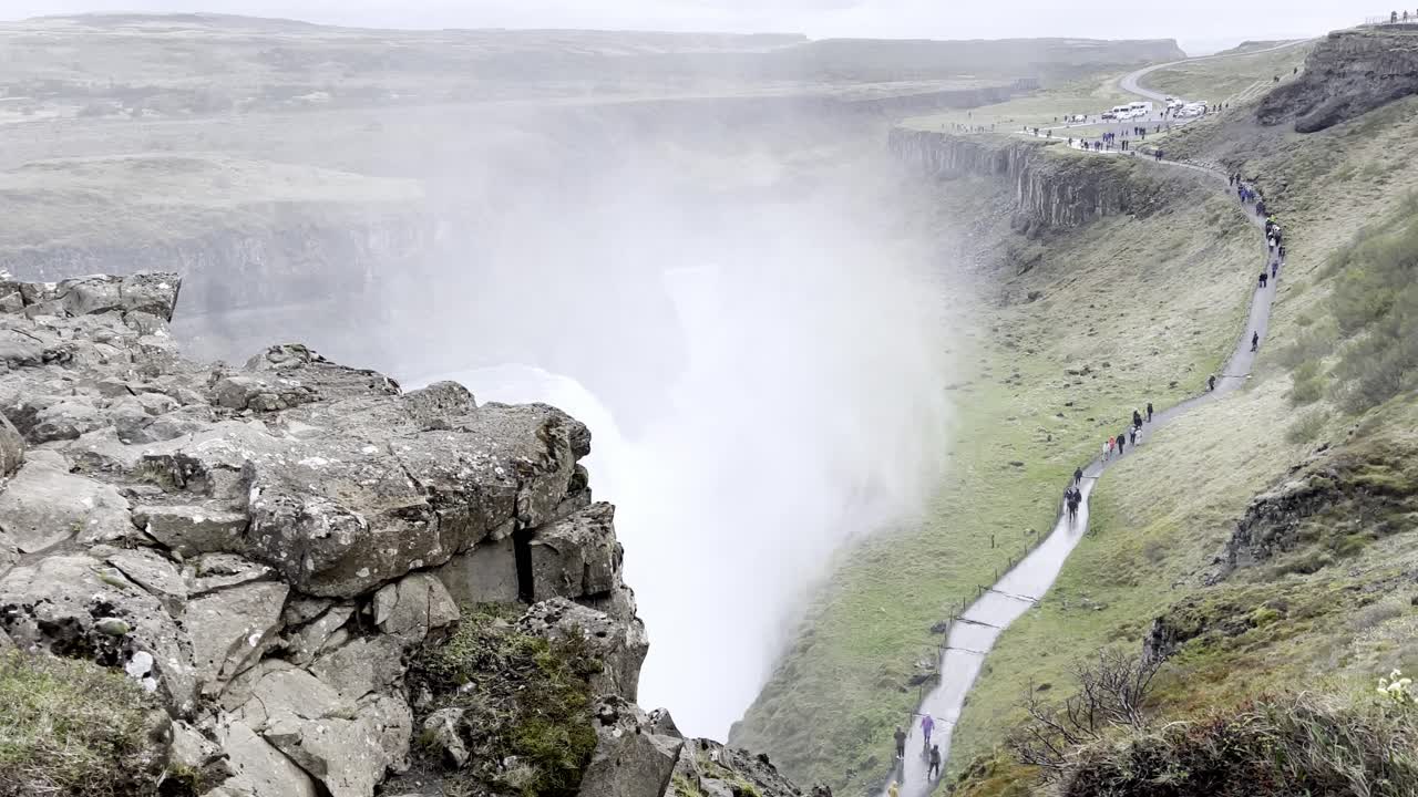 Iceland - Capture the mesmerizing dance of water and light at Iceland's Gullfoss waterfall
