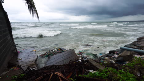 Pollution-on-beach-of-tropical-sea