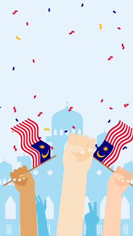 an animation of malaysia day concept