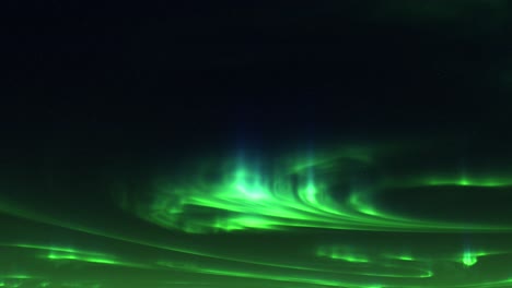 beautiful seamless loop of green northern lights in the night sky