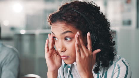 stressed customer service representative